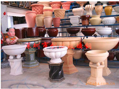 供應玻璃鋼花盆花器、歐式花盆、工藝花盆與多功能茶臺 融合藝術與實用的家居精品